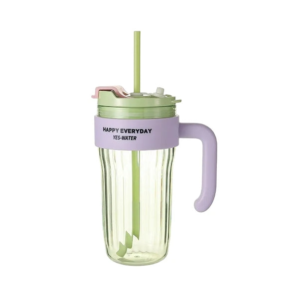 30 oz Plastic Tumbler with Lid and Straw and Handle