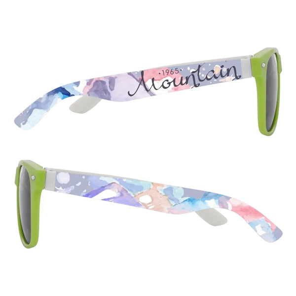 Full Color Colorblock Malibu Sunglasses