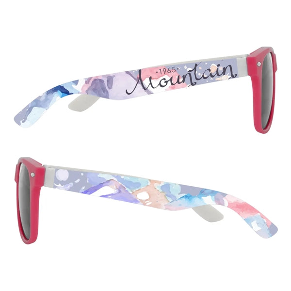 Full Color Colorblock Malibu Sunglasses