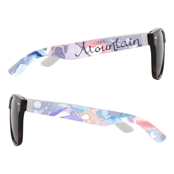 Full Color Colorblock Malibu Sunglasses