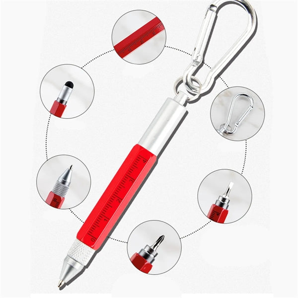 6 In 1 Metal Multifunctional Tool With Keychain
