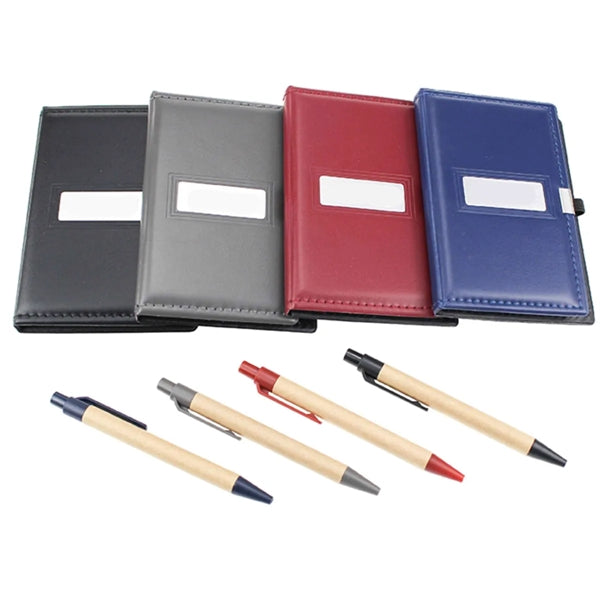 Pu Business Notepad With Pen