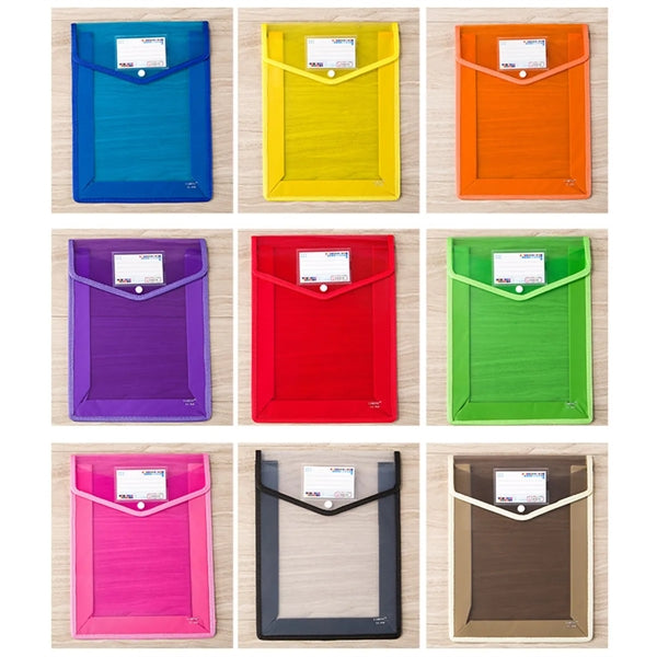 A4 Expandable Envelopes Plastic Document Folder with Button