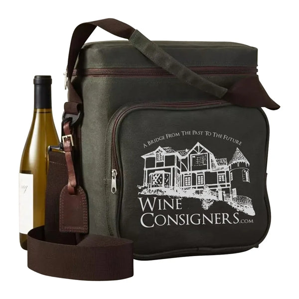 6-Bottle Insulated Canvas Wine Bag