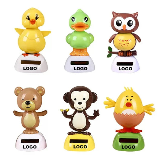 Solar Powered Shaking Head Car Decoration Dancing Toys