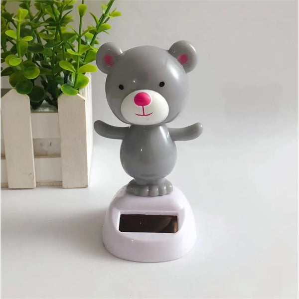 Solar Powered Shaking Head Car Decoration Dancing Toys