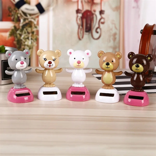 Solar Powered Shaking Head Car Decoration Dancing Toys