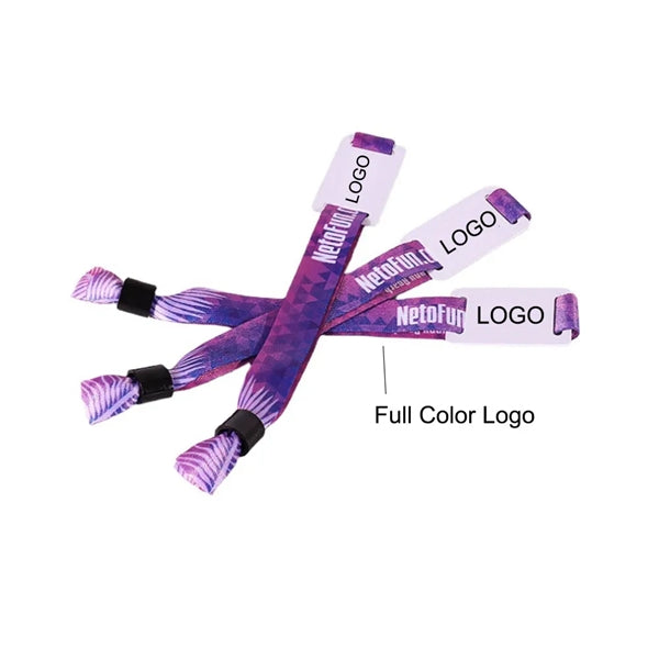 1/2" Sublimated Wristbands w/ Locking Bead