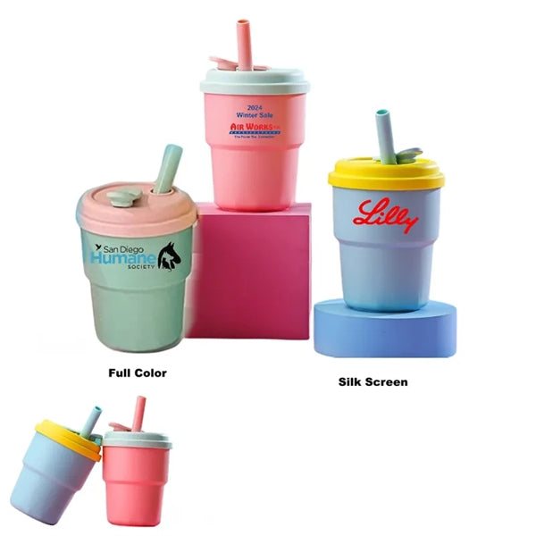 13 oz Toddler Silicone Cups with Straws and Lids Tumbler