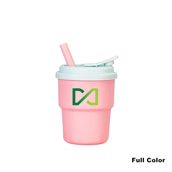 13 oz Toddler Silicone Cups with Straws and Lids Tumbler