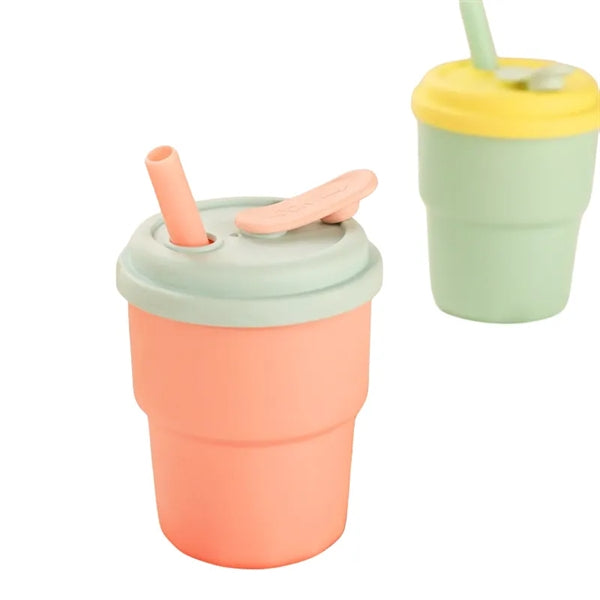13 oz Toddler Silicone Cups with Straws and Lids Tumbler