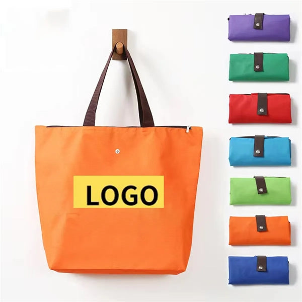 Foldable Oxford Grocery Tote Bags with Wide Handle
