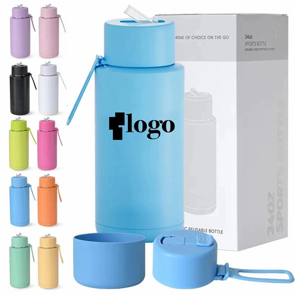 34Oz Insulated Vacuum Stainless Steel Water Bottles