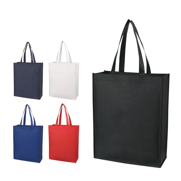 16" x 12.5" x 5.5" Matte Laminated Non-Woven Shopper Tote
