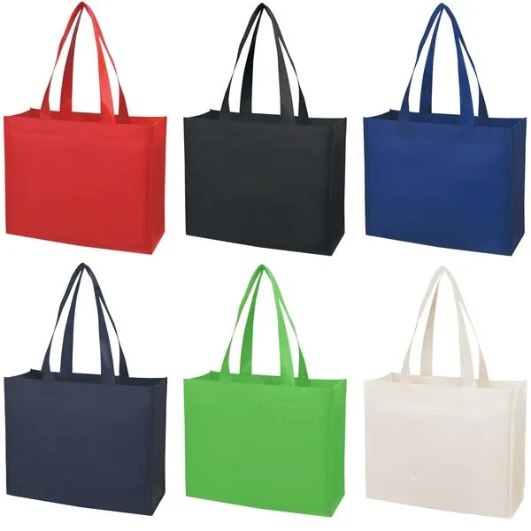14.5" x 16" x 3.5" Matte Laminated Non-Woven Shopper Tote