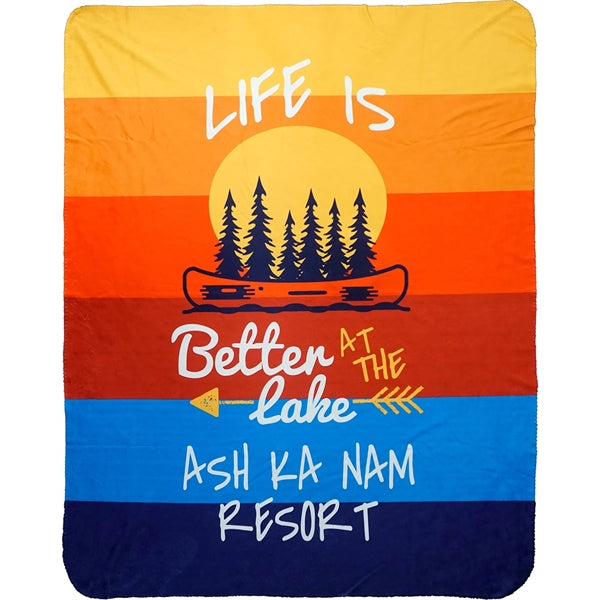 Full Color Velvety Recycled Plush Blanket