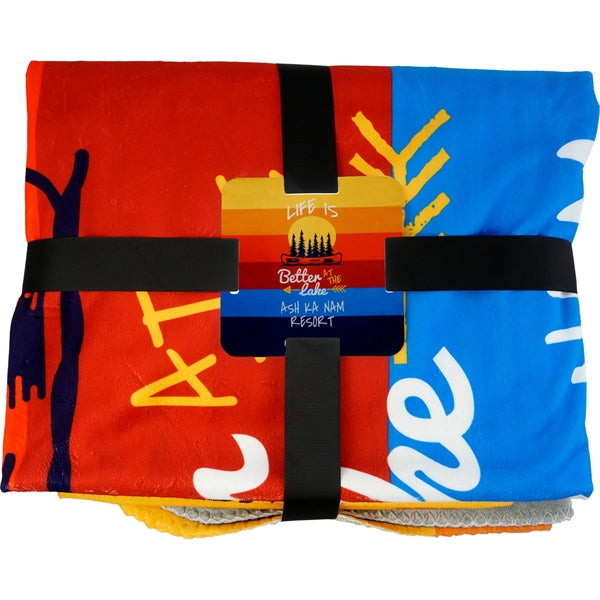 Gift Wrapped Full Color Velvety Recycled Plush Blanket