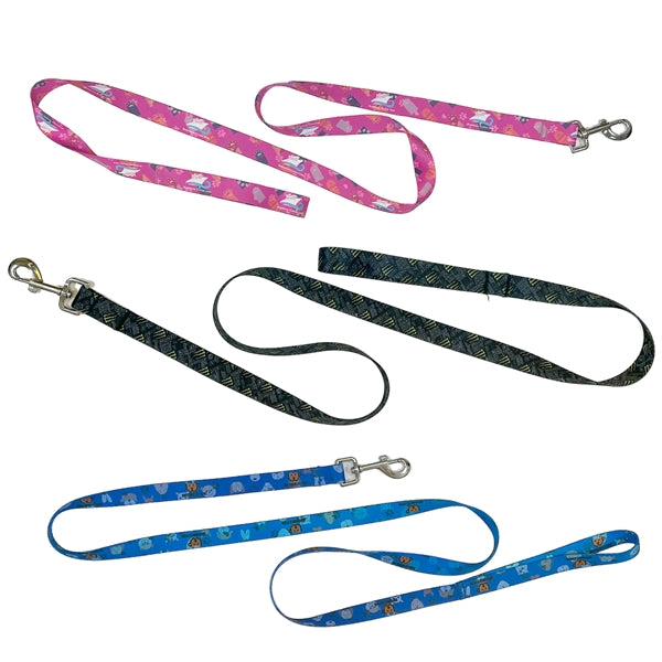 Extra Small - Medium: 5/8" Wide Dye-Sub Pet Leash - Imported