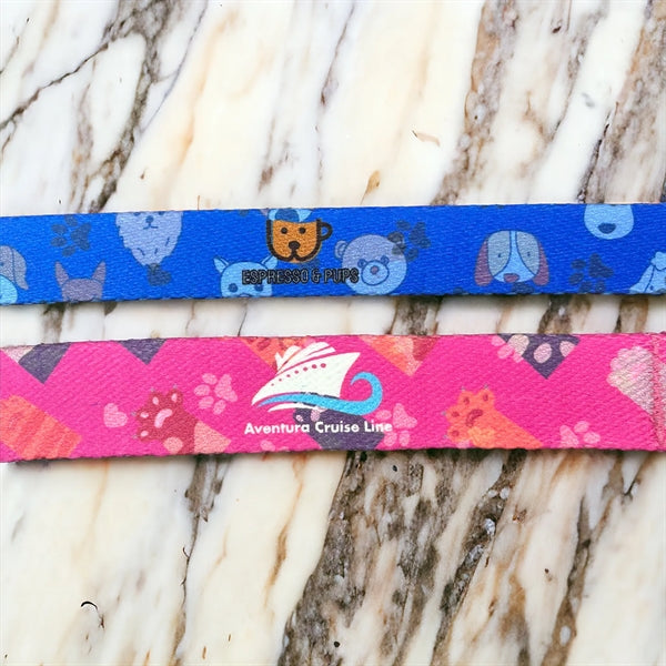 Extra Small - Medium: 5/8" Wide Dye-Sub Pet Leash - Imported