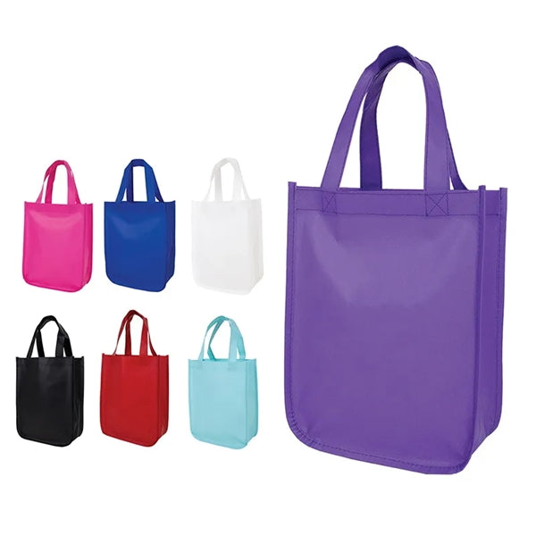 11.5" x 9" x 4" Small Matte Laminated Tote Bags
