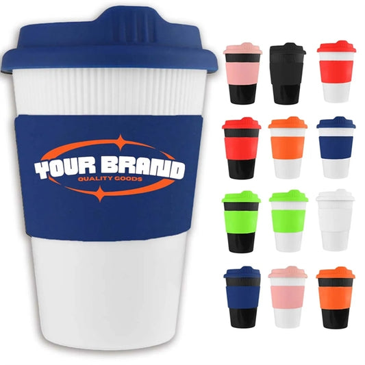 12 oz. Bamboo Coffee Cup With Silicone lid