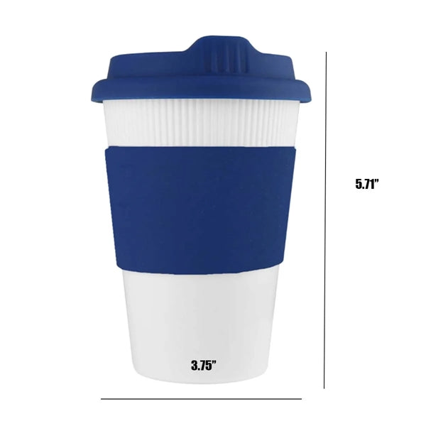 12 oz. Bamboo Coffee Cup With Silicone lid