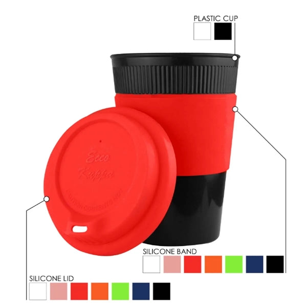 12 oz. Bamboo Coffee Cup With Silicone lid