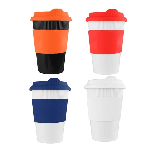 12 oz. Bamboo Coffee Cup With Silicone lid