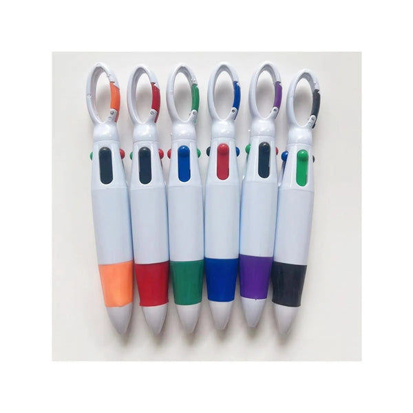 Multicolor Shuttle Pen With Carabiner