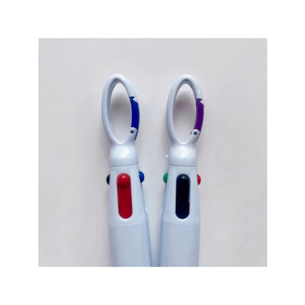 Multicolor Shuttle Pen With Carabiner