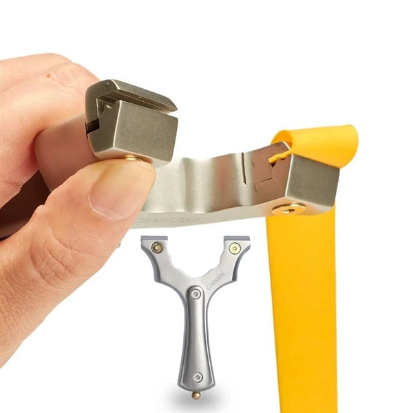 Stainless Steel Slingshot with 2 Rubber Bands