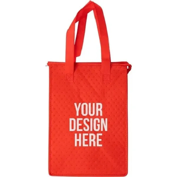 Printed Zipper Insulated Lunch Tote Bags