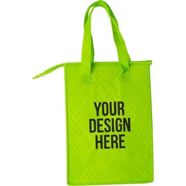 Printed Zipper Insulated Lunch Tote Bags