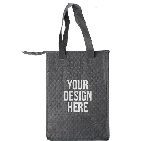 Printed Zipper Insulated Lunch Tote Bags