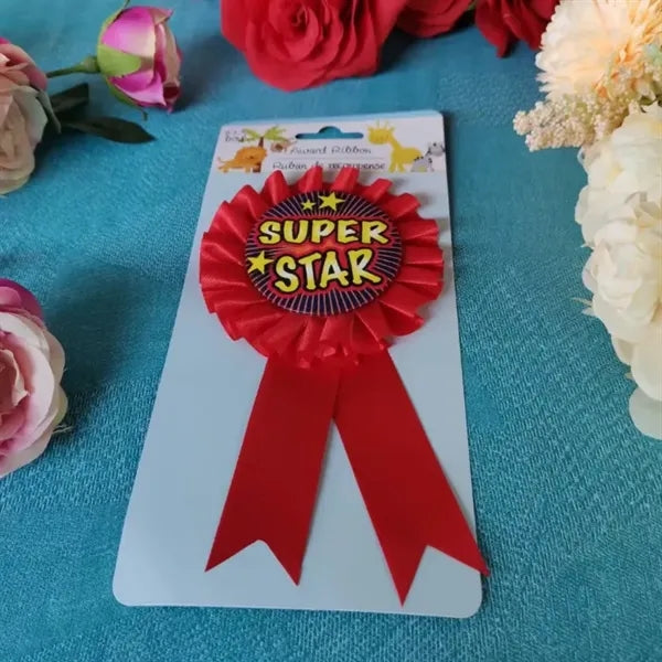 Happy Birthday Award Ribbon Tinplate Badge Pins