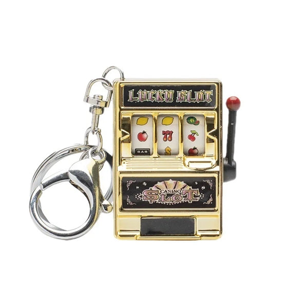 Lucky Slot Aachine Keychain Sets Spinning Scrolls