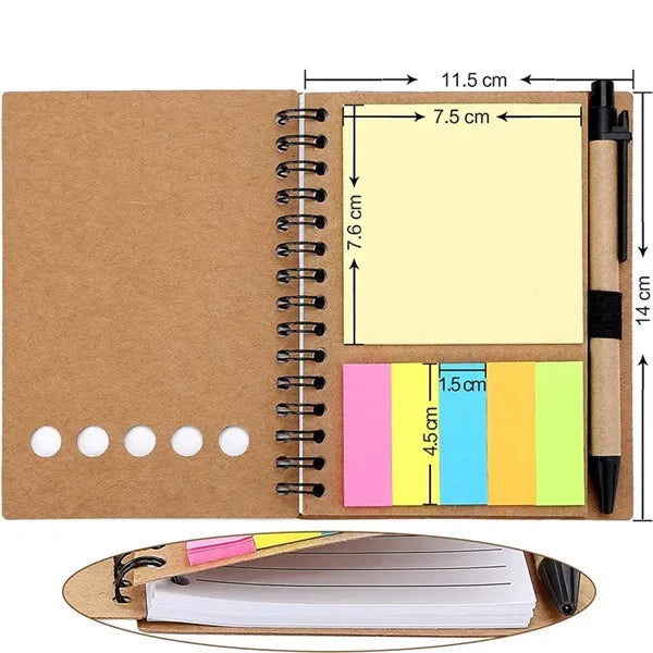 Spiral Notebook Lined Notepad with Pen