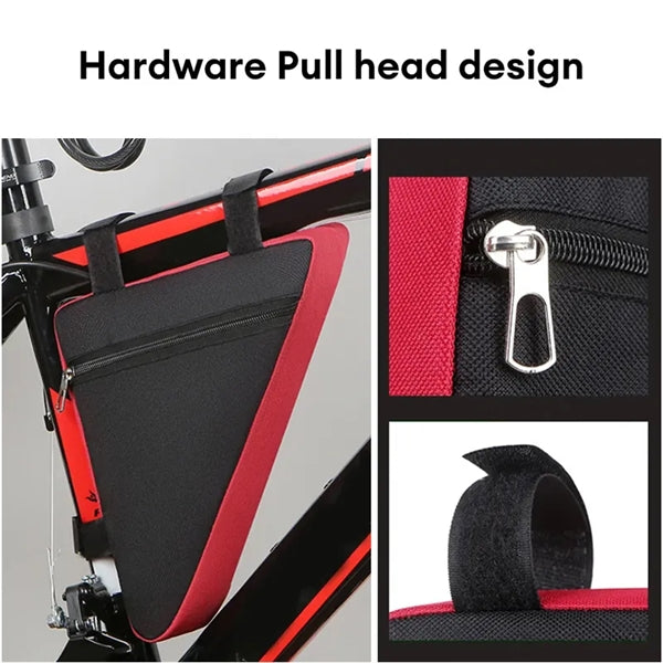Triangle Bicycle Frame Bag with Bottle Holder