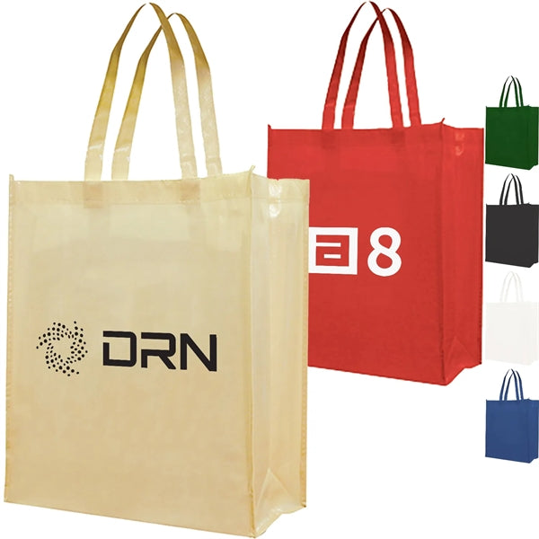 Attractive Laminate Patent Finish, Gusset Tote Bag (13x16x5)