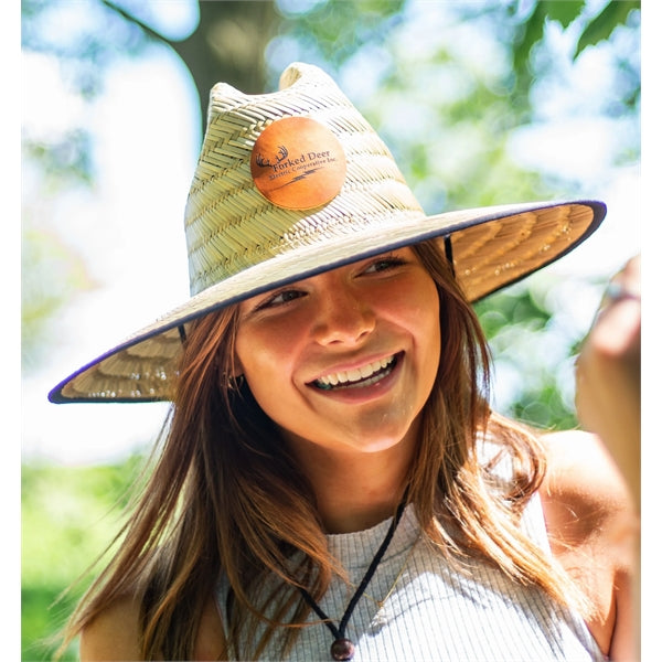 Domestic Straw Hat With Custom Patch