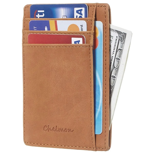 Slim Leather Rfid Front Pocket Wallet