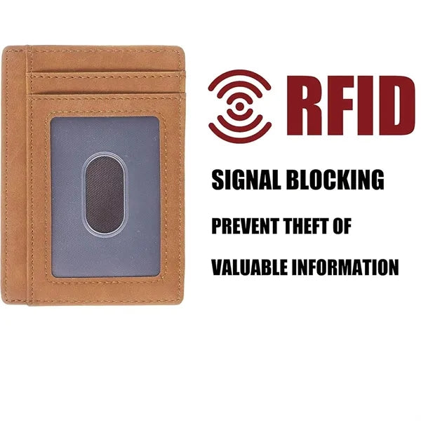 Slim Leather Rfid Front Pocket Wallet