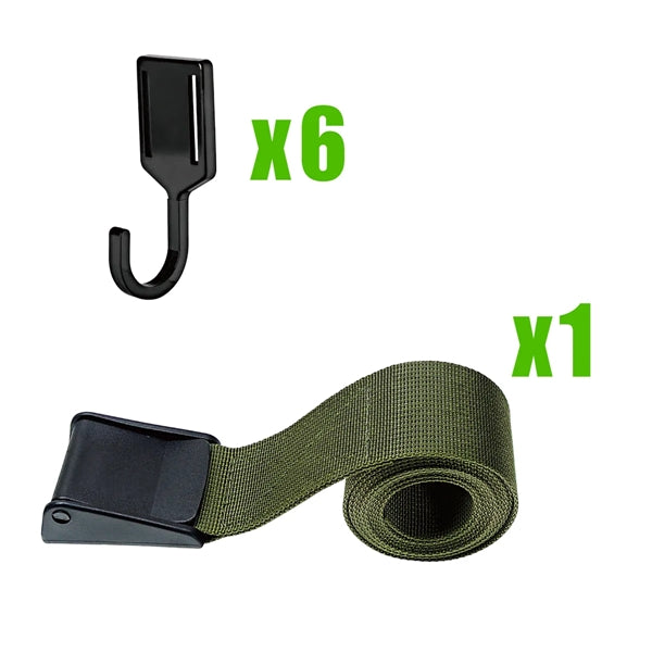 Treestand Strap Gear Hangers With Hooks