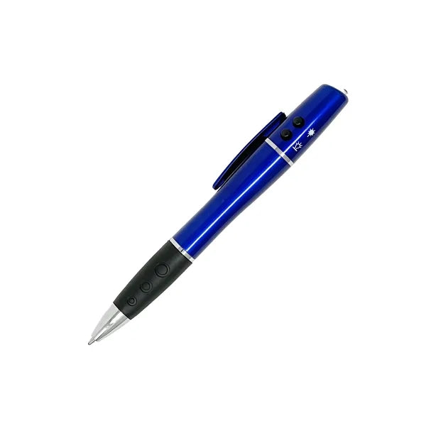 Triple Action Pen w/ Led Light & Red Laser Pointer