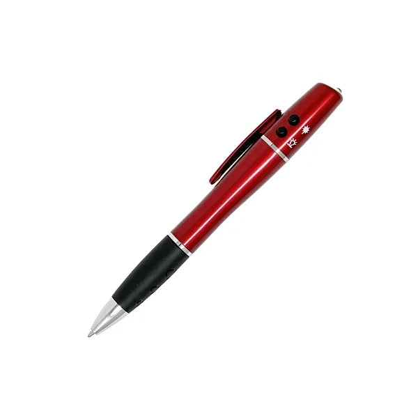 Triple Action Pen w/ Led Light & Red Laser Pointer