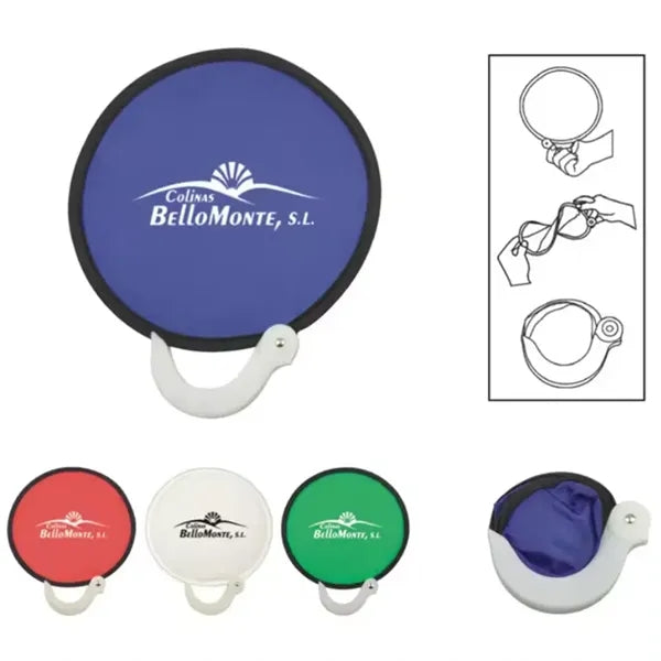 Round Folding Nylon with Handle Fan