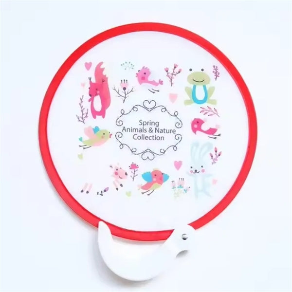 Round Folding Nylon with Handle Fan