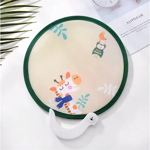 Round Folding Nylon with Handle Fan