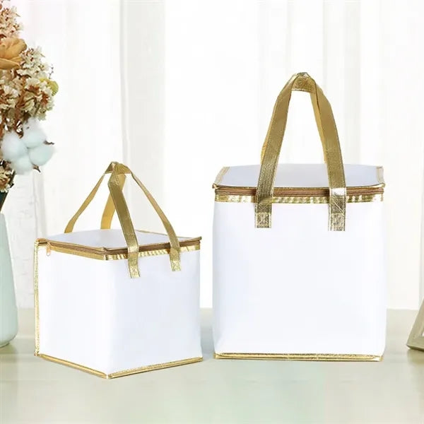 Collapsible cooler insulated grocery cake tote bag