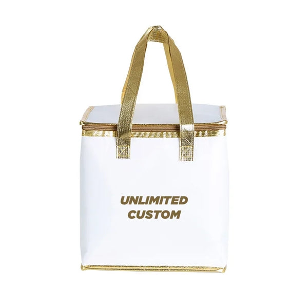 Collapsible cooler insulated grocery cake tote bag